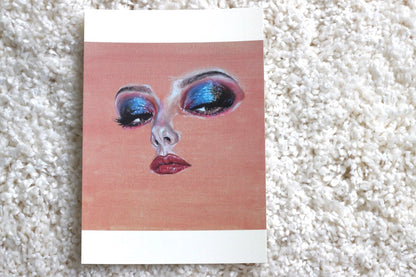 Card print - female portrait